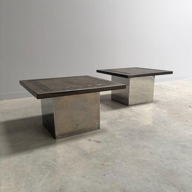 Brutalist Stone Coffee Tables by Peter Draenert, 1970s, Set of 2 For Sale - Image 17 of 17