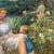 1960s Impressionist Oil Painting: Listed Maine Artist Emily Muir (1904–2003) Large Figural Garden Scene With Mother and Children, Oil on Canvas For Sale In Portland, ME - Image 6 of 8