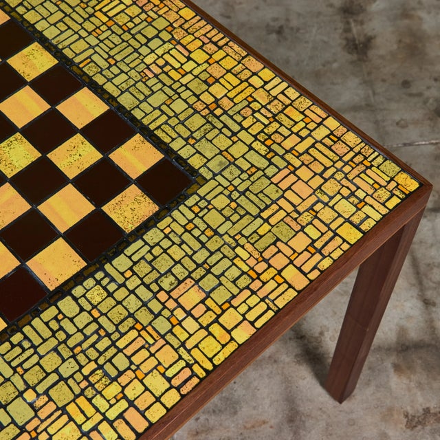 Mid-Century Modern Ceramic Tile Chess Table in the Style of Gordon & Jane Martz For Sale - Image 3 of 18