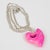 Christian Lacroix Chain Necklace With Pink Resin Heart Medallion For Sale In Atlanta - Image 6 of 11