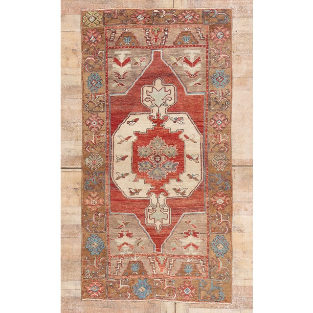 Vintage Turkish Oushak Rug, 03'09 X 07'03 For Sale - Image 10 of 10