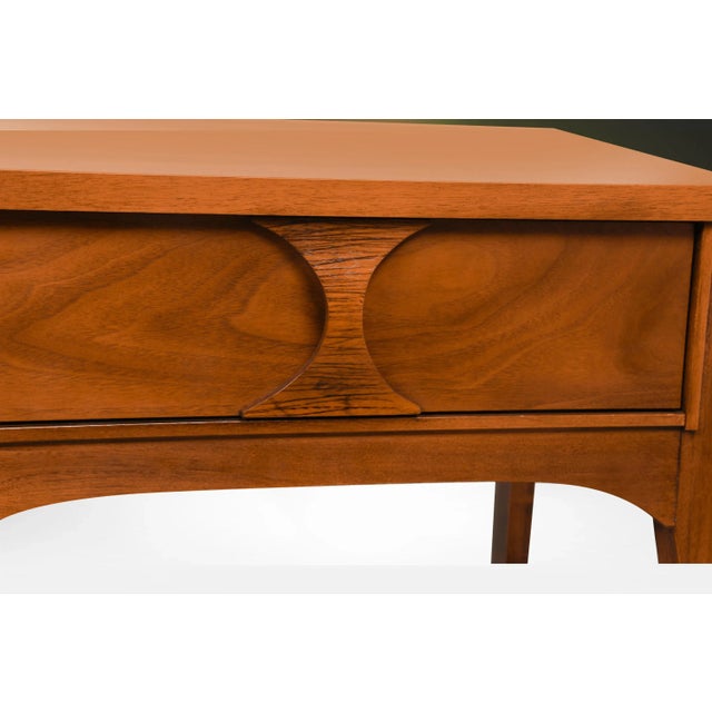 Pair Kent Coffey Perspecta Rosewood Pecan Nightstands Tables For Sale - Image 13 of 13