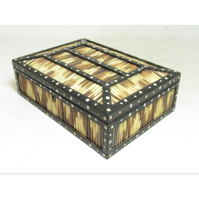 Wood Antique Anglo Indian Porcupine Quill Box For Sale - Image 7 of 12