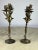 Pair of Italian bronze candelabra, 1960s Found in a noble apartment are intact and in good condition. Small signs of the...