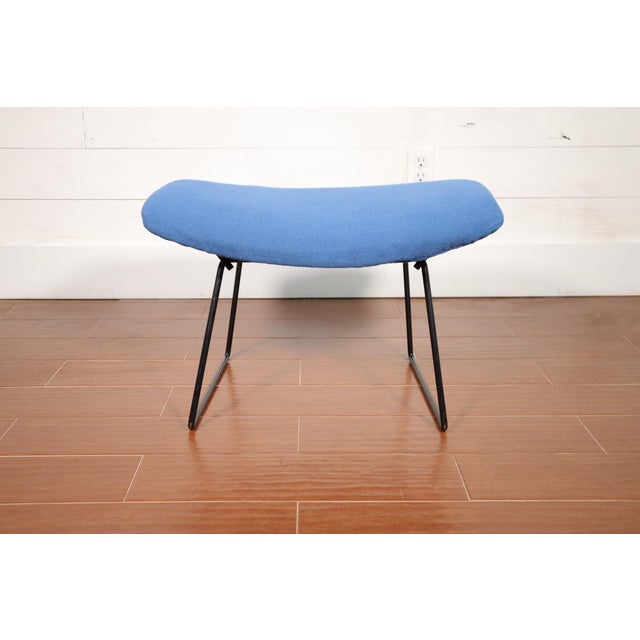 Harry Bertoia Mid Century Knoll Bird Ottoman Designed by Harry Bertoia Boucle Fabric Knoll Space Age Modern Retro 60's 50's Wire Frame For Sale - Image 4 of 10
