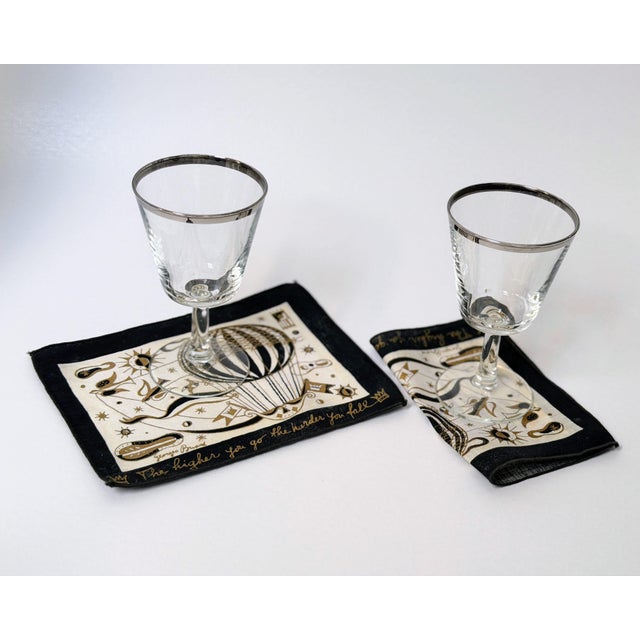 Vintage Cristal D’Arques-Durand Parisienne Wine Glasses | Set of 3 | Handmade With Platinum Rim For Sale - Image 9 of 10