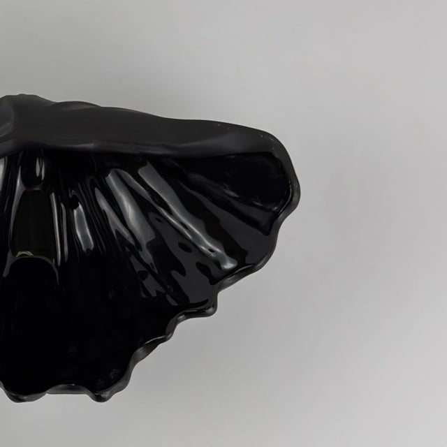 Black Wedgwood Black Basalt Shell Bowl, England, 1960s For Sale - Image 8 of 10