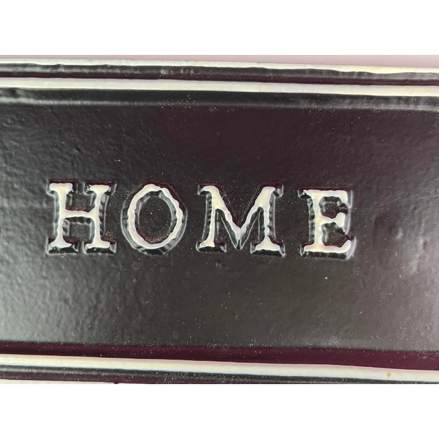 Contemporary Black White Metal Welcome Home Sign For Sale In Washington DC - Image 6 of 7
