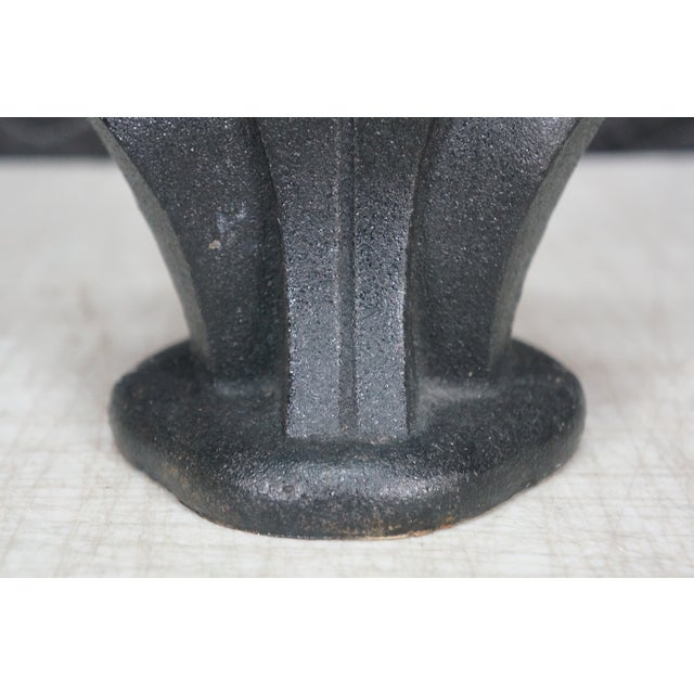 Black Antique Hubley Art Deco Cast Iron Modernist Black Cat Doorstop Paperweight 10" For Sale - Image 8 of 13