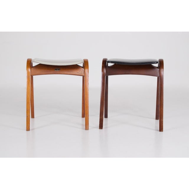 Stools by Isamu Kenmochi for Akita Mokko, 1960s, Set of 2 For Sale - Image 4 of 11