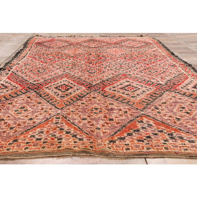 Vintage Beni M'Guild Zayane Moroccan Rug, 06'09 X 11'02 For Sale - Image 9 of 10