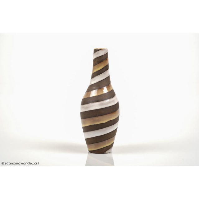 Yellow Scandinavian Modern Ceramic Vase by Ingrid Atterberg for Upsala Ekeby, 1950s For Sale - Image 8 of 8