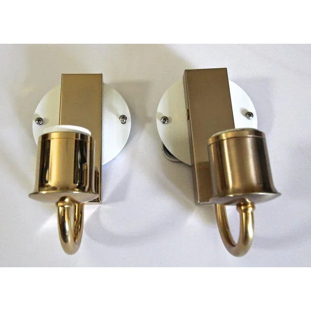 La Murrina Murano White and Clear Glass Leaf Wall Sconces - a Pair For Sale - Image 9 of 13