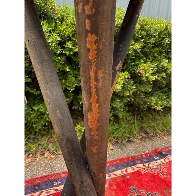 Antique Folk Art Primitive Plant Stand For Sale In Charleston - Image 6 of 8