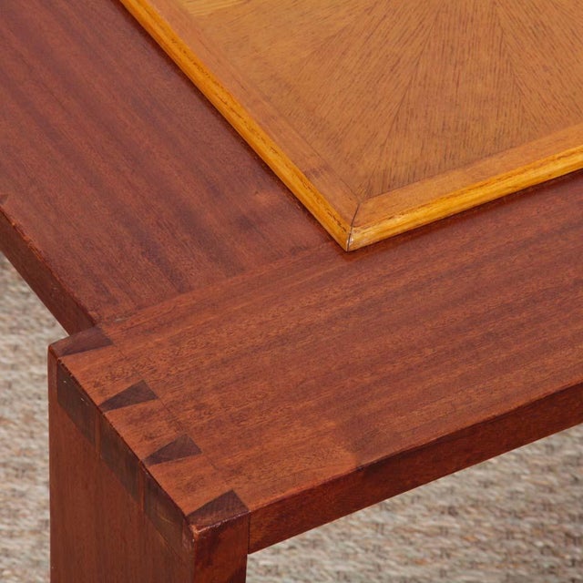 20th Century Square Wooden Coffee Table, in Good conditions. Designed 1950 to 1959