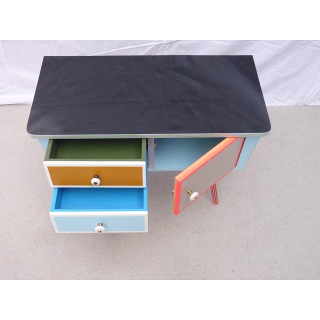 Wood Mini Chest of Drawers 1 Door 2 Drawers For Sale - Image 7 of 9