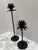 Wood Vintage Black Metal Pine Tree Candleholders, Set of Two For Sale - Image 7 of 8