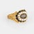 Traditional Antique Georgian Era Ring circa 1825 18 Karat Yellow Gold Memorial Hair Jewellery size 7 For Sale - Image 3 of 7
