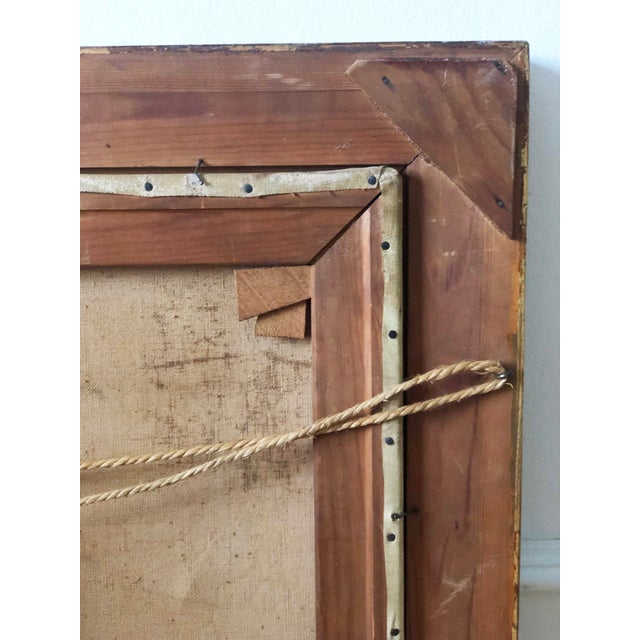 Vintage Original Cottage Interior Oil Painting, Farmhouse Art by C. Anders For Sale - Image 11 of 11