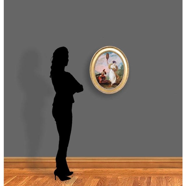 School of Angelica Kauffman, Travellers, 1838, Oil on Canvas For Sale - Image 4 of 7