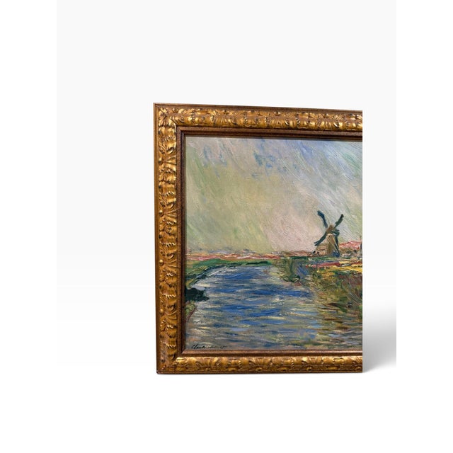 A beautiful, large-scale museum-quality replica of Claude Monet's 1886 Impressionist masterpiece, The Tulip Field,...