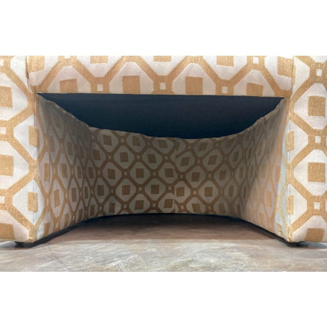 Gold Vintage Parson’s Style Club Chair For Sale - Image 8 of 8