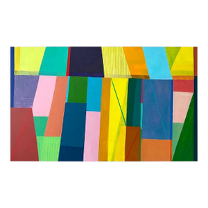 Color Rhythm: Mustard Seed Bloom Abstract Art by Poppy Dodge