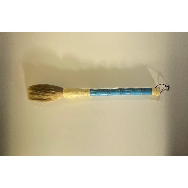 Turquoise Single Calligraphy Brush For Sale - Image 8 of 10