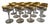 Art Deco Set of 12 Art Deco Gold Encrusted Rim Crystal Wine Stem Champagne Coupes For Sale - Image 3 of 4