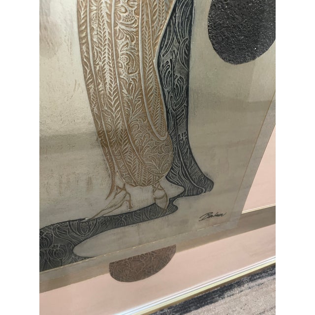 Mid-Century Modern Late 20th Century Monumental Kinder-Harris “Harpers” Art Deco Revival Diptych Installation | Signed Barbour | Style No. 5497-10 For Sale - Image 3 of 12
