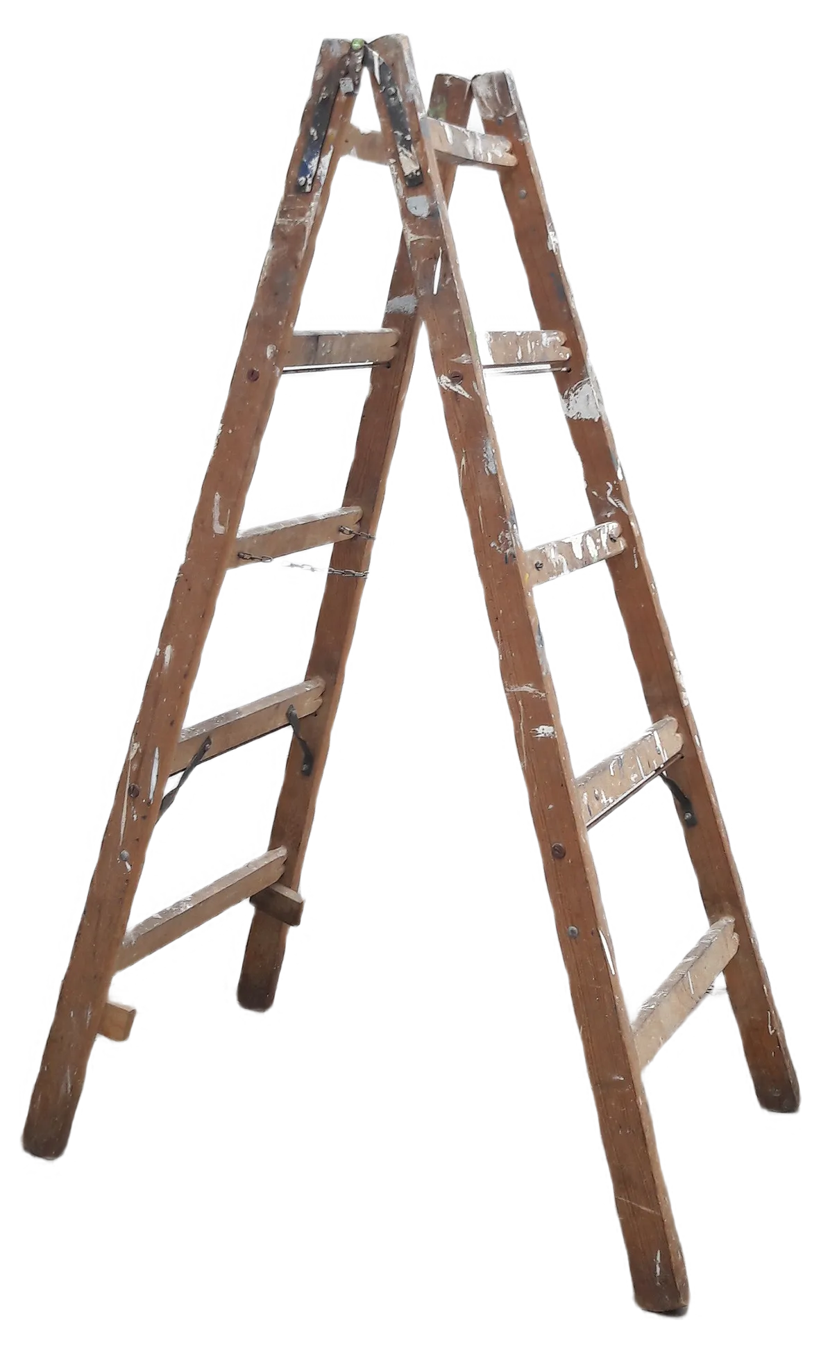 Folding Wooden Painters Ladder, 1960s | Chairish