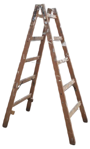 Folding Wooden Painters Ladder, 1960s
