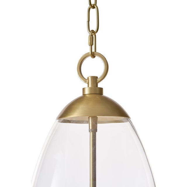 Glass Maiden Glass Pendant, Natural Brass For Sale - Image 7 of 8