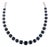 VRJewels 47.64Ct Blue Sapphire & 6.19Ct Diamond Tennis Necklace in 18k White Gold For Sale