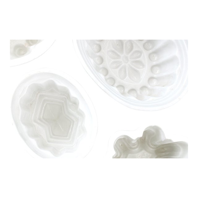 Victorian Vintage European Ironstone Jelly Aspic Molds S/5 For Sale - Image 3 of 5