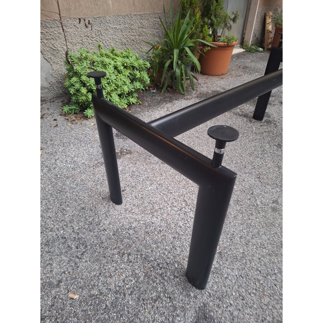 Italian Black Model LC6 Dining Table by Le Corbusier, 1980s For Sale - Image 13 of 15