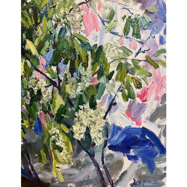 Georgij Moroz, Cherry Flowers, 1997, Oil Painting For Sale - Image 4 of 7