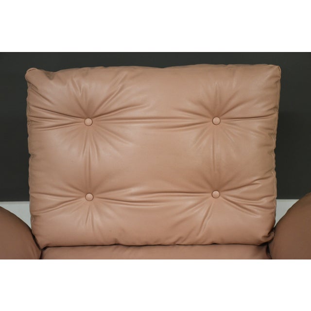 1970s Italian Chrome Pink Sling Lounge Chair and Ottoman by Stendig For Sale - Image 10 of 11