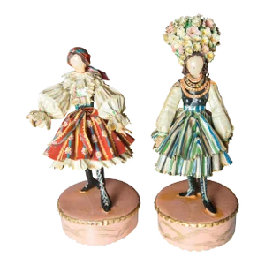 Czech & Polish Costumed Sculptures by Lee Menichetti - A Pair