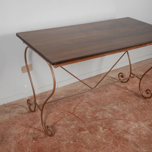Metal Rustic Wrought Iron Table, 1950s For Sale - Image 7 of 9