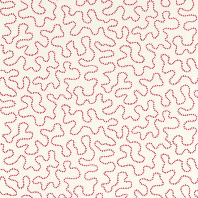 Harlequin Wiggle Wallpaper in Carnelian/Rose Quartz - a Sample For Sale