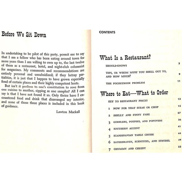 Paper "Knife and Fork in New York: Where to Eat What to Order" 1949 Mackall, Lawton For Sale - Image 7 of 10