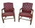 Burgundy Pair of Tufted Leather Chesterfield Armchairs For Sale - Image 8 of 9