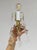 Vintage French Brass and Crystal Wall Light, 1950s For Sale - Image 3 of 9