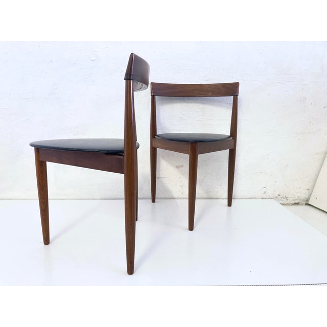 Roundette Side Chairs in Teak and Faux Leather by Hans Olsen for Frem Rojle, 1960s, Set of 2 For Sale - Image 10 of 15