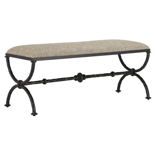 Currey & Company Currey & Company Agora Peppercorn Bench For Sale - Image 4 of 4