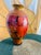 Hand-Painted Art Pottery Vase — Signed Striking hand-painted art pottery vase featuring large expressive florals in rich...