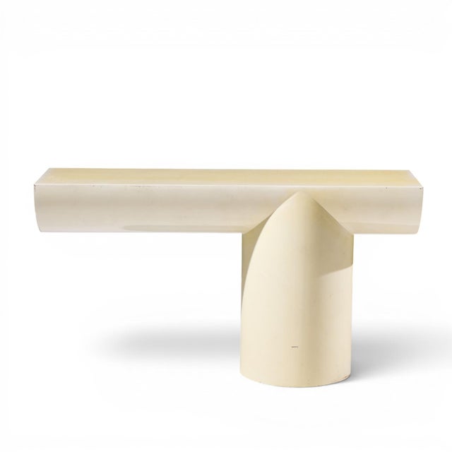Wood J. Wade Beam for Brueton Mid Century "Tee" Console Table For Sale - Image 7 of 9