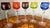 1950s Vintage Bohemian Czech Cut to Clear Crystal Cordial Glasses Harlequin Set of 5 For Sale - Image 5 of 6