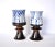 Pair of His & Hers Art Pottery Ceramic Goblets For Sale - Image 4 of 8